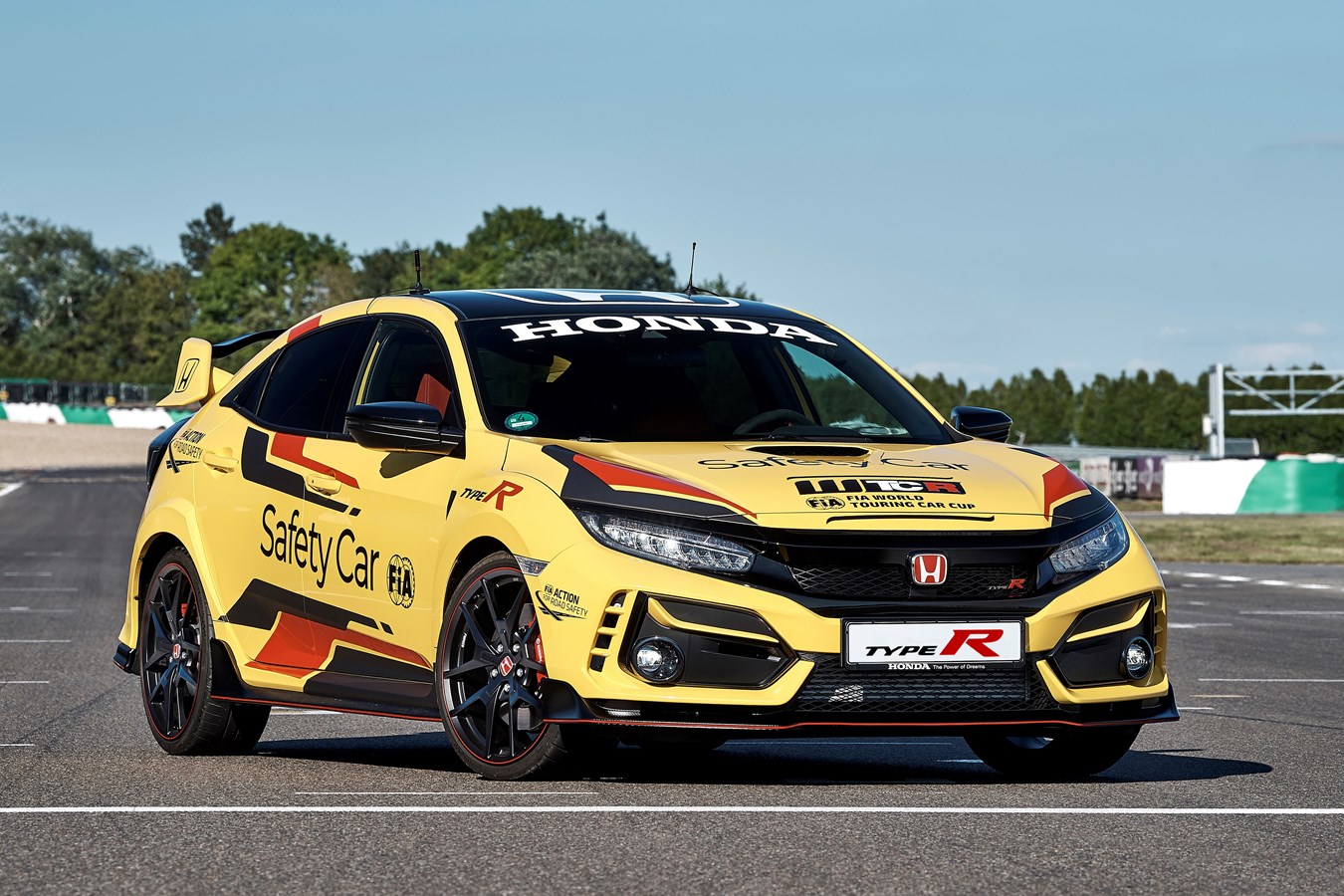 Honda civic type r limited edition – официальный автомобиль безопасности гоночной серии wtcr 2020 года